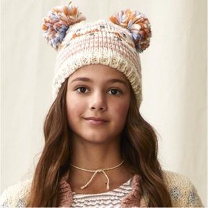 NWT Matilda Jane - Adele Girls Winter Double-Pom Hat